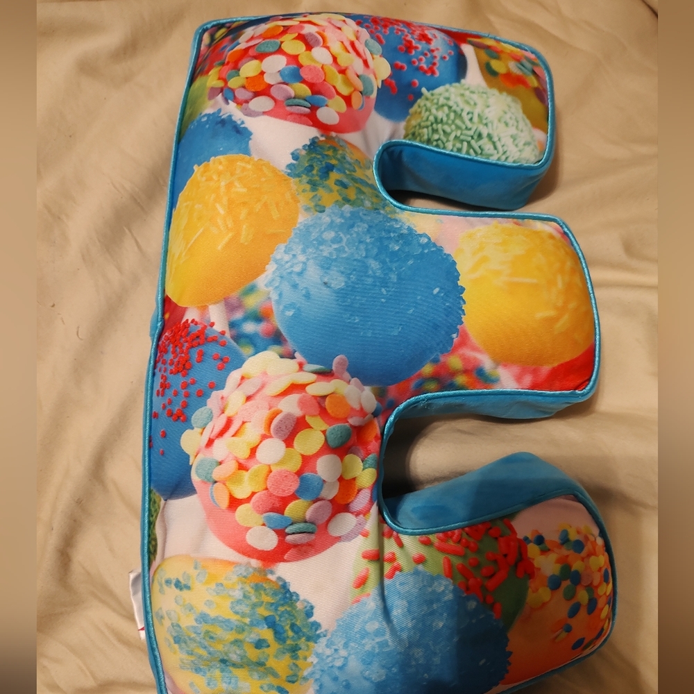 Beanbag letter "E" pillow